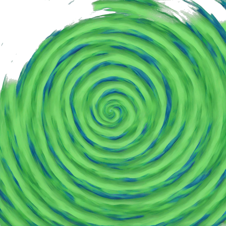 green and blue spiral emoji