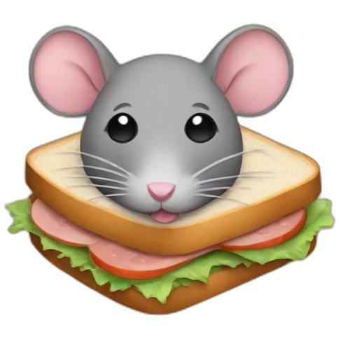 rat in a sandwich emoji