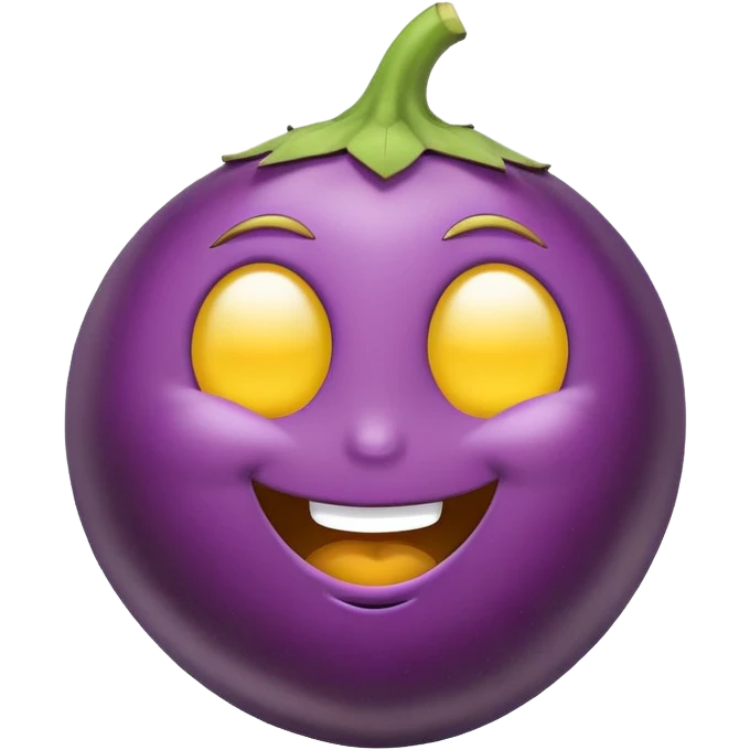 eggplant next to winking face emoji