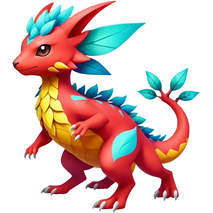 Elemental magical colorful exotic animesque Pokémon-Fakémon-animal-creature emoji