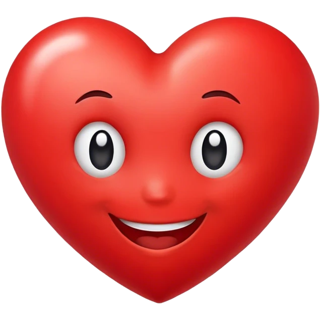 Доброе улыбающееся сердечко бодового цвета emoji