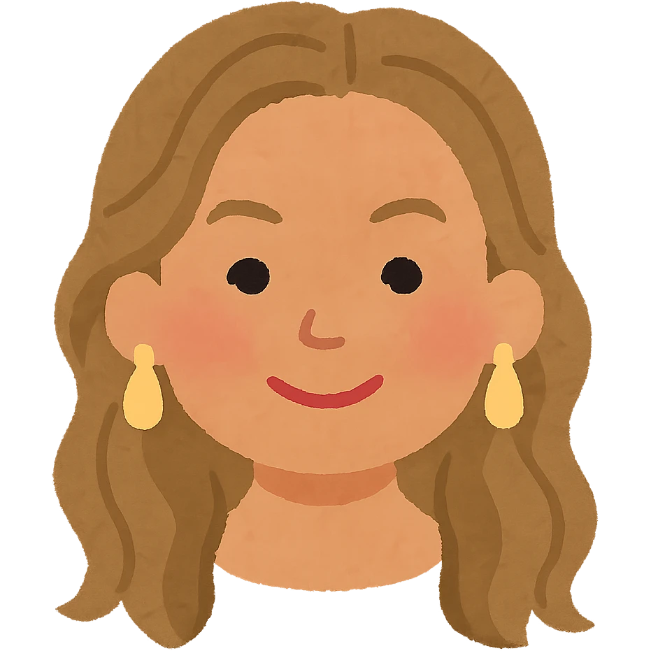 Beyonce's head in Irasutoya style, smiling, cartoon, soft pastel colors, round cheeks, no background emoji