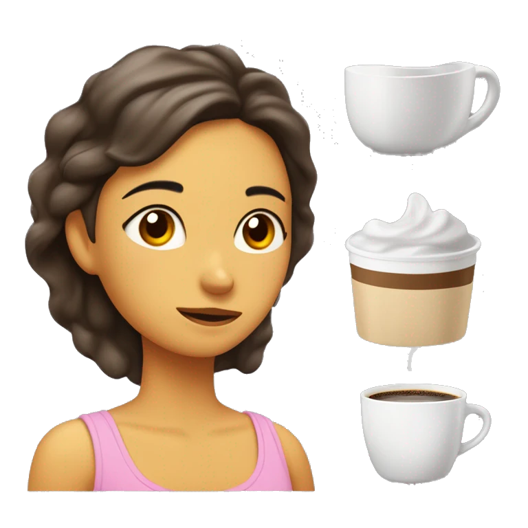 Chica de tono de piel medio, con ojos cafés y con una toalla en la cabeza, y una toalla en el cuerpo, saliendo de una ducha con una cara de reajación emoji