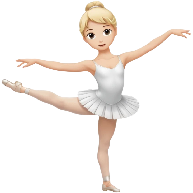 blonde ballet dancer plié position emoji