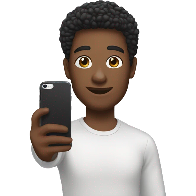 selfie with iphone emoji