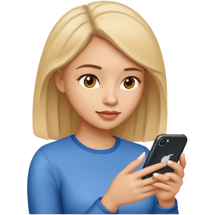 woman looking at phone emoji