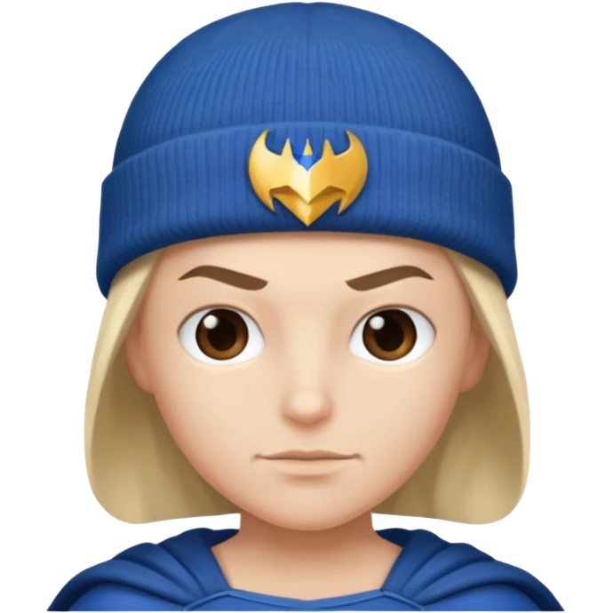 superhero with beanie emoji