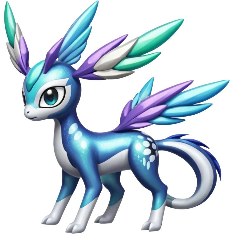 Shiny Spotted Striped Colorful-Fruity-Splash-marked Meloetta-Kyurem-Dialga-Suicune-Pteromon-hybrid emoji