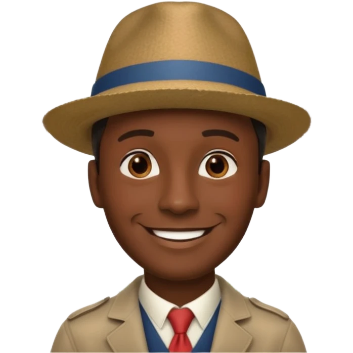 Homme. Créole réunionnais avec chapeau tour eifeil emoji