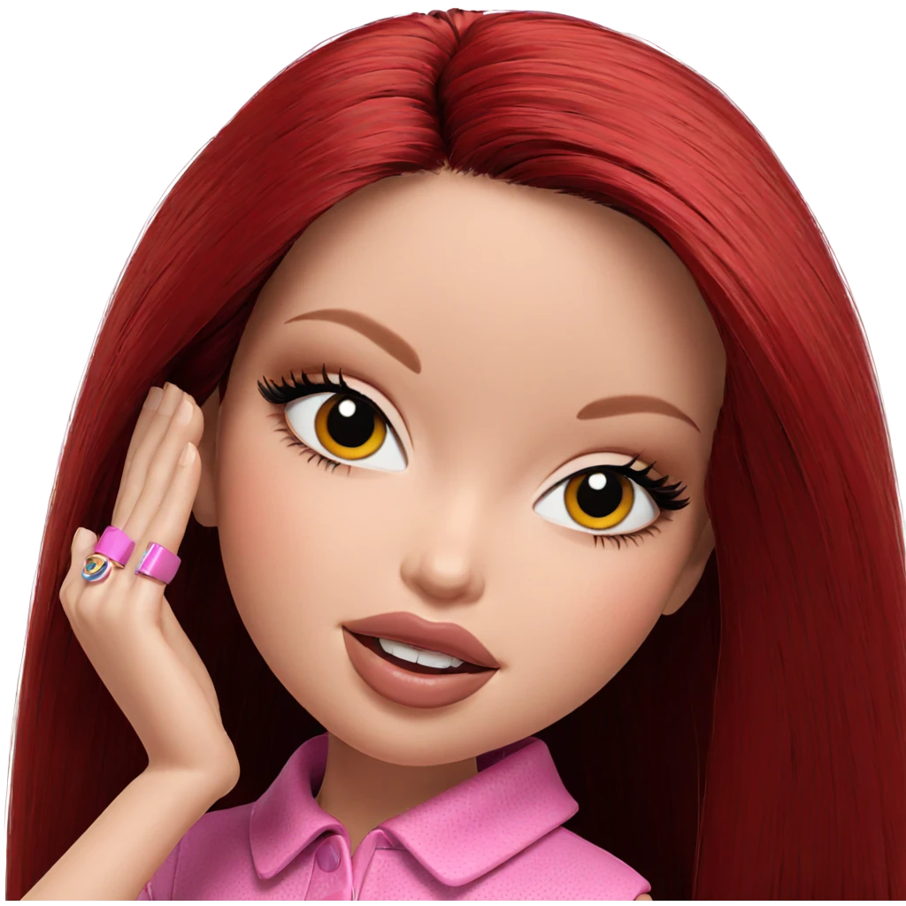 portrait of a girl with makeup emoji