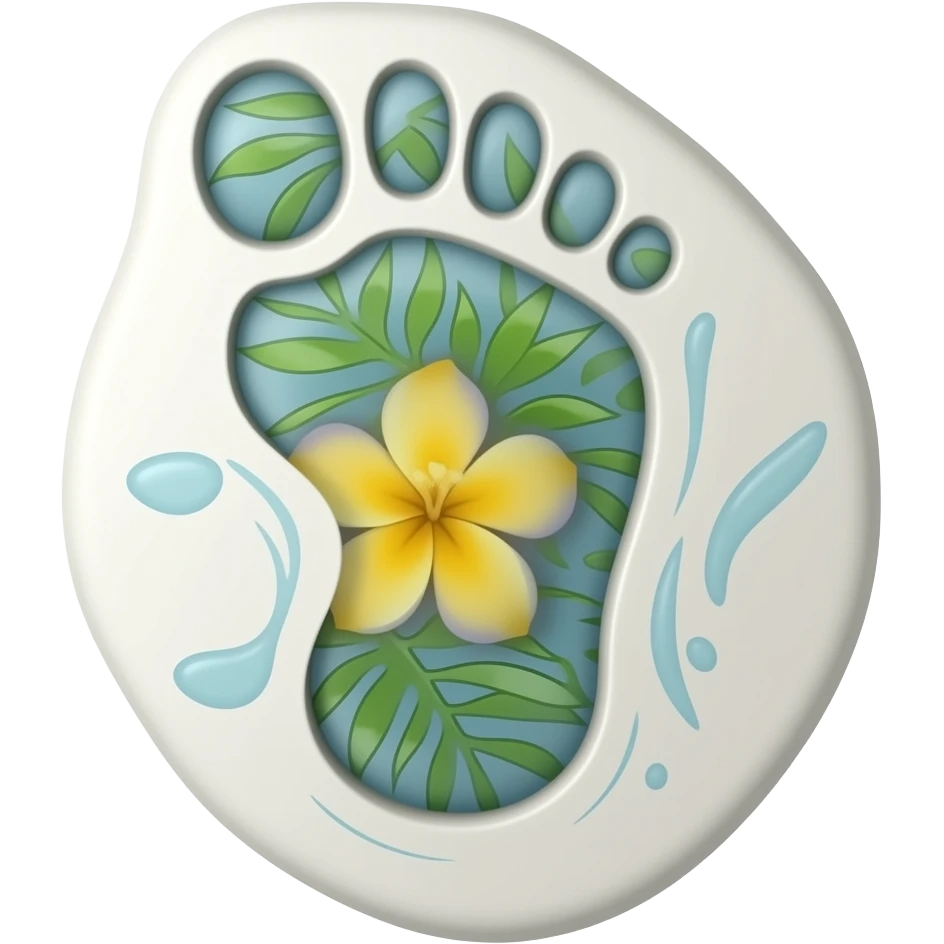 surf with hawaiian feet design emoji