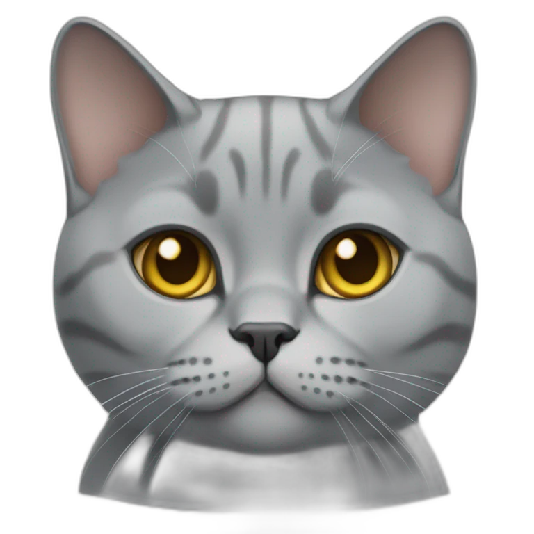 British shorthair cat gray emoji