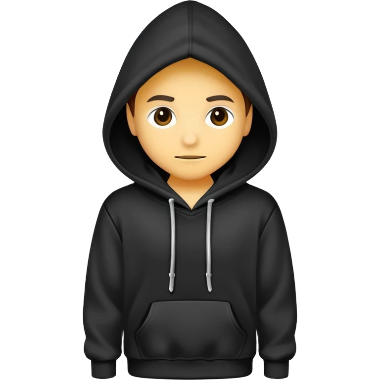 blank black hoodie emoji