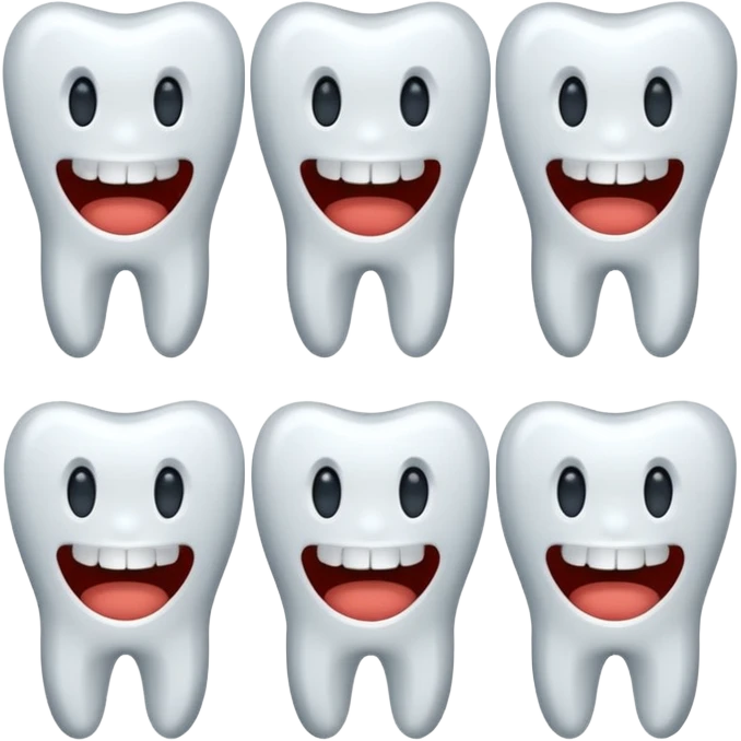 Teeth with clip emoji