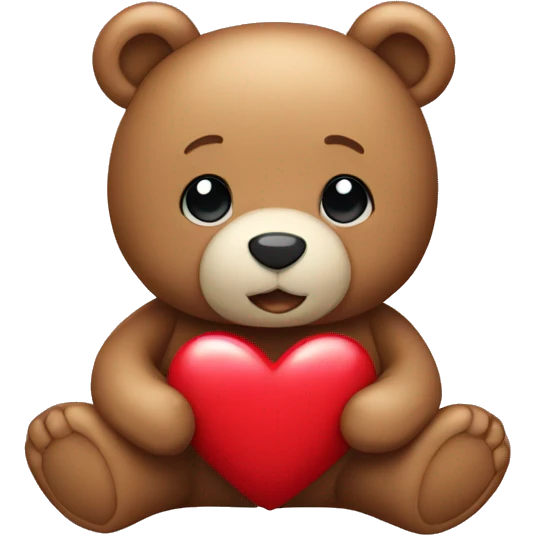 teddy bear with heart emoji