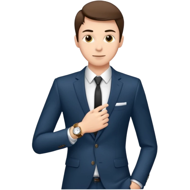 skinny man face looking rich emoji