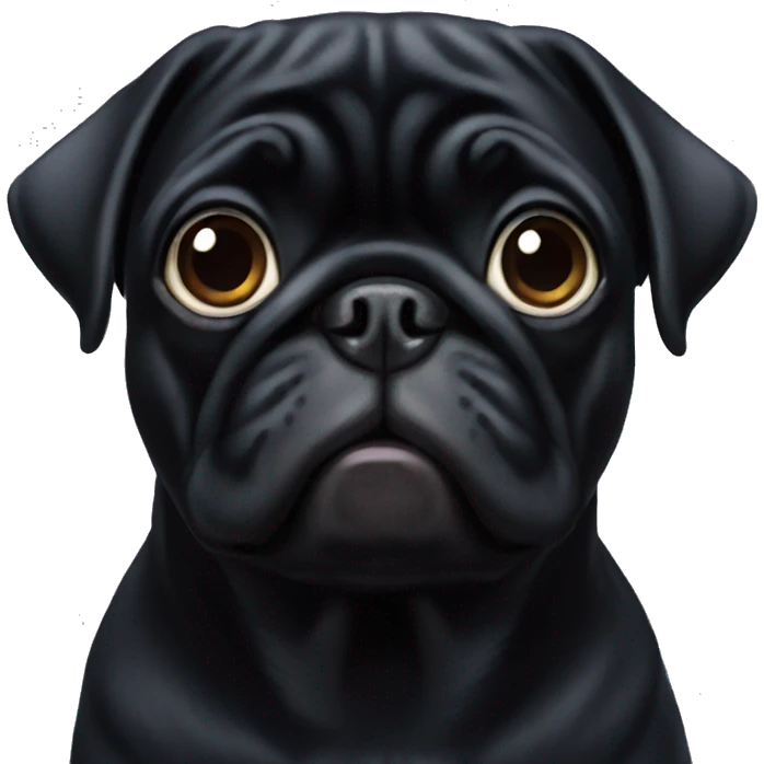 Black pug emoji