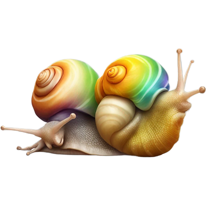 Two snails that are best friends  emoji