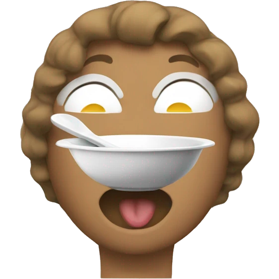 Eat with bowl emoji