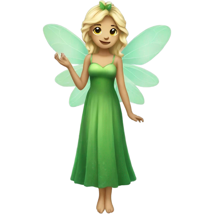 fairy in green dress emoji
