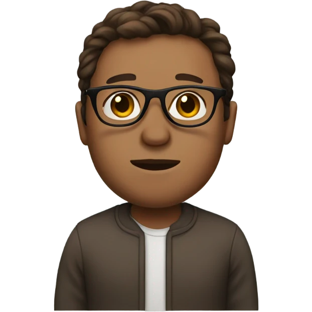 Pregnant man with brown hair and glasses  emoji