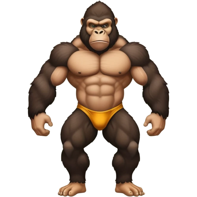 Bodybuilder gorilla emoji
