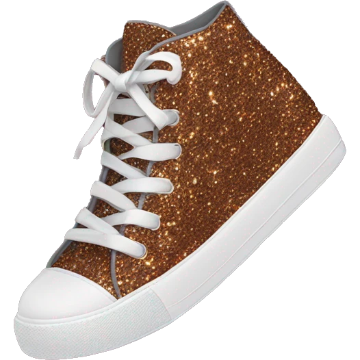 shoe with glitter laces emoji