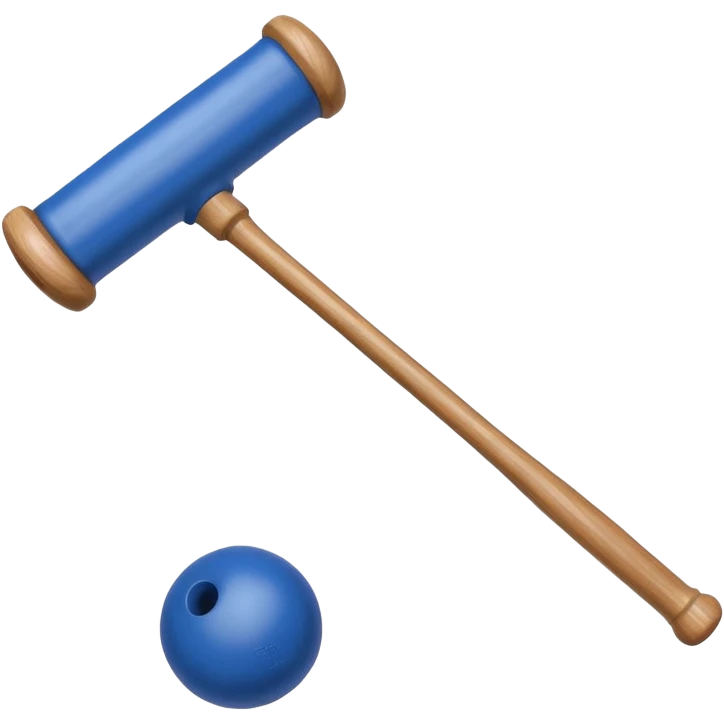 create a blue croquet mallet emoji