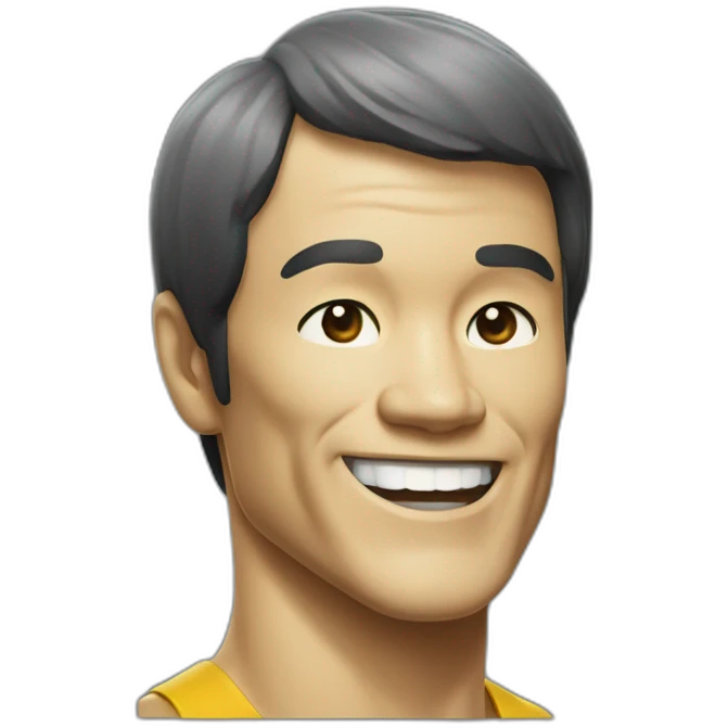 bruce lee smiling emoji