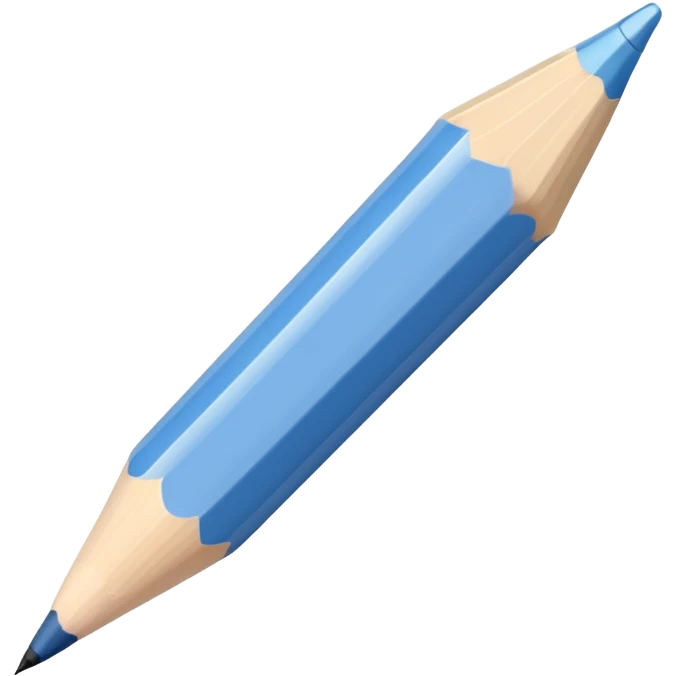 white colored pencil with a sharp tip emoji