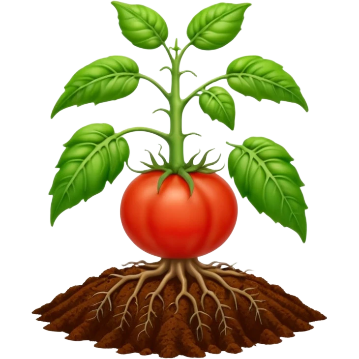 whole tomato plant with roots emoji