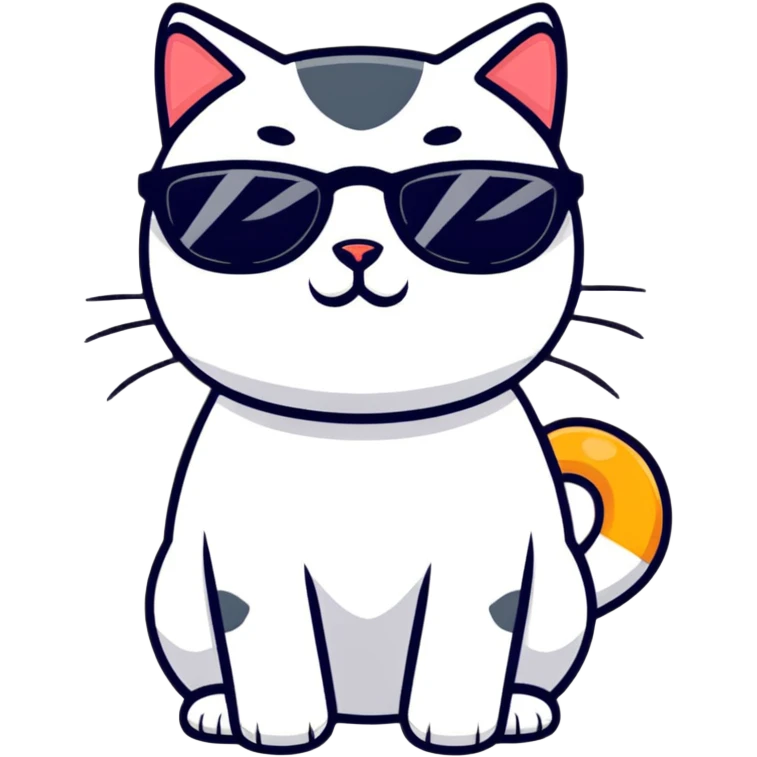 Cat with sunglasses emoji