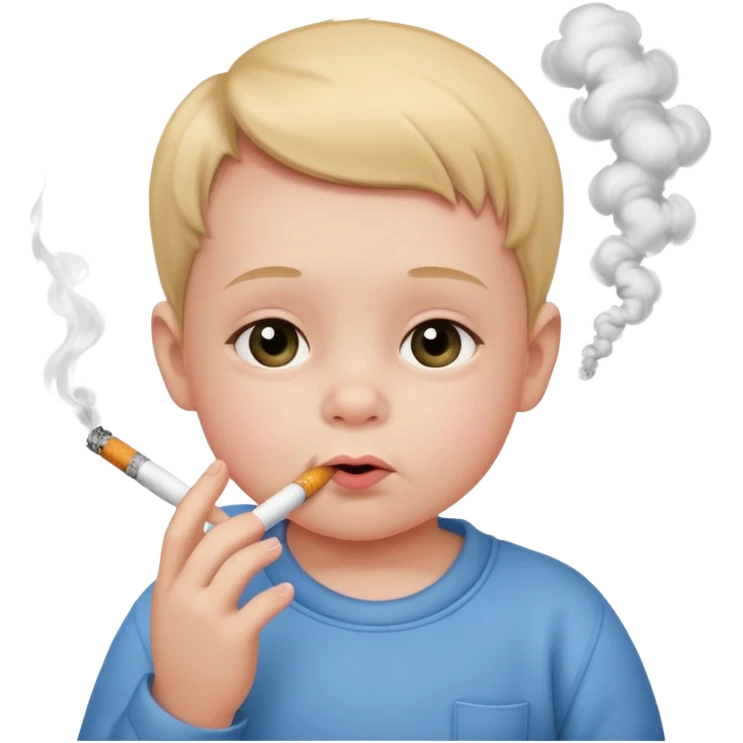 Young Baby smoking a cigarette emoji