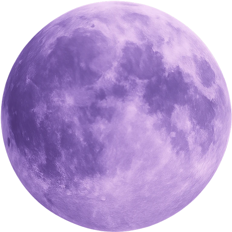 purple moon, digital illustration emoji