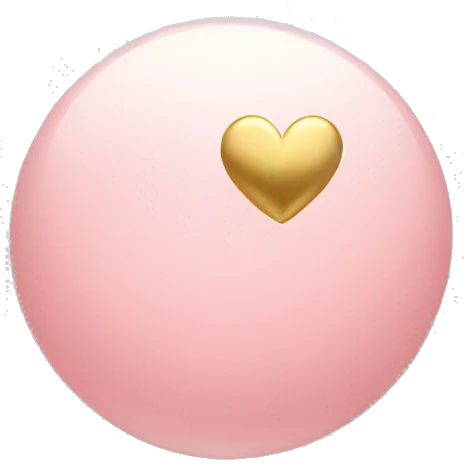 Light pink moon with gold heart  emoji