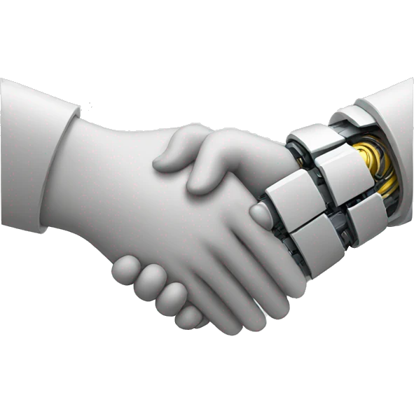 human and robot handshake emoji