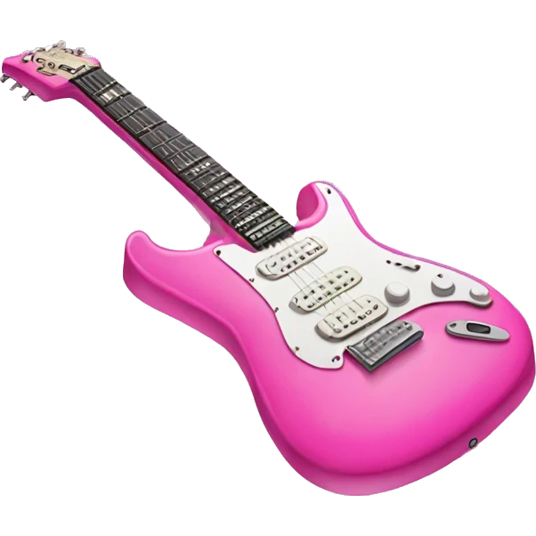 Pink electric guitar  emoji