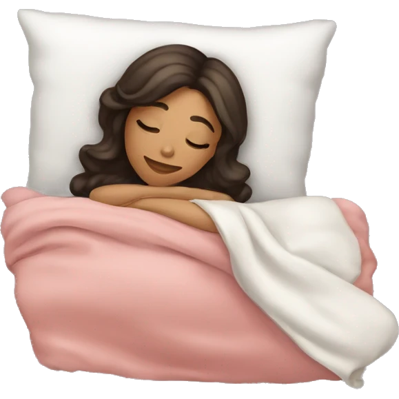 Coquette brunette girl sleeping  emoji