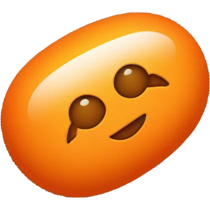 Oval orange pill emoji
