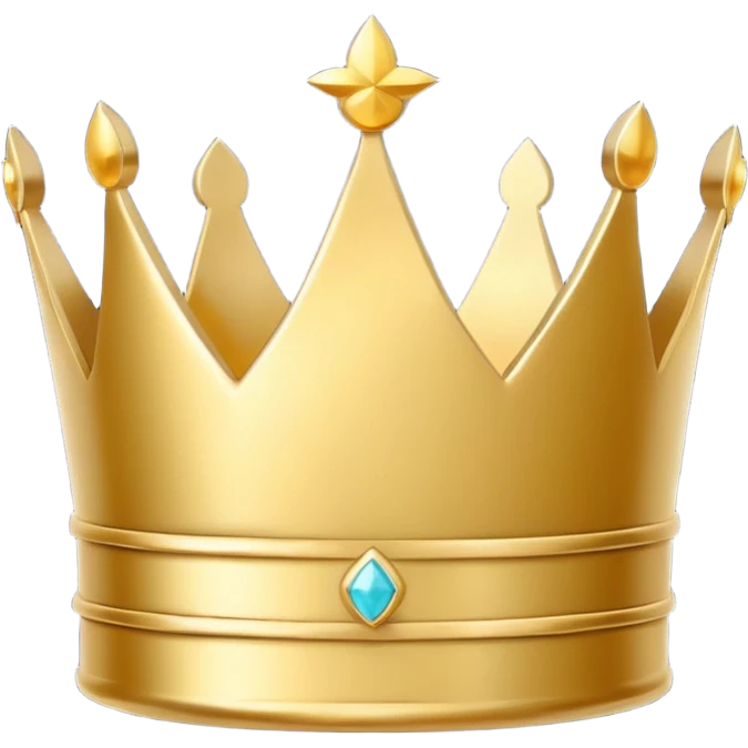 3d cute simple crown emoji