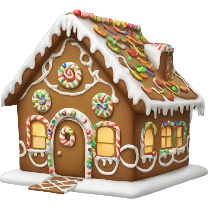 gingerbread house emoji