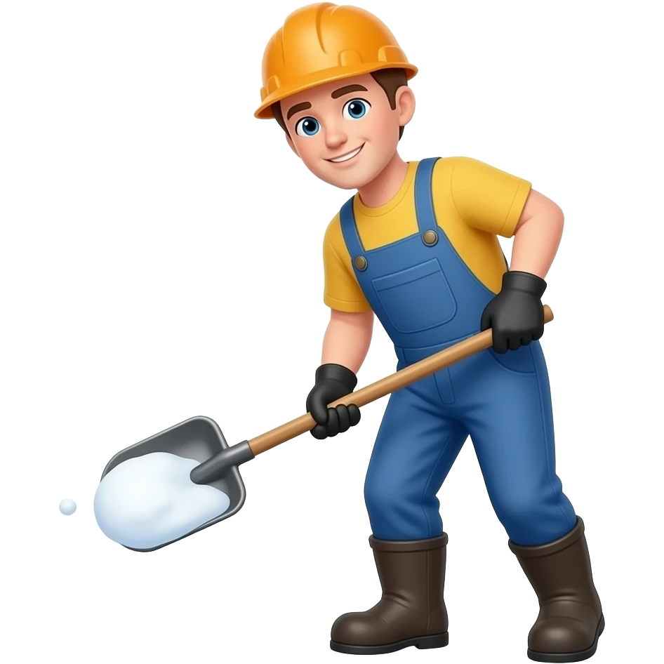 Shoveling snow emoji