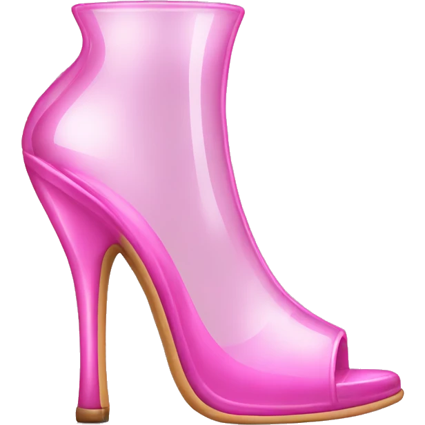 Pink glass highheels emoji