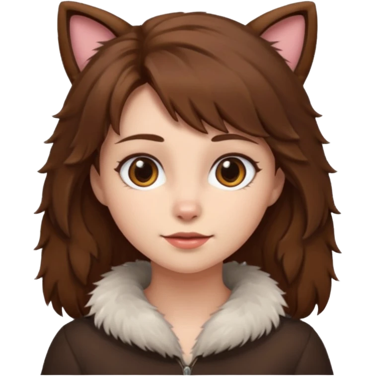 woman with furry hair emoji