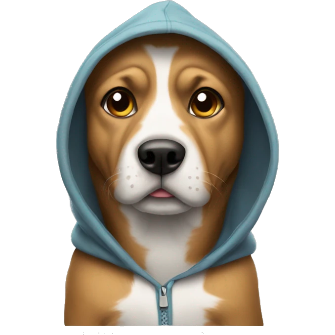 Dog with hoodie emoji