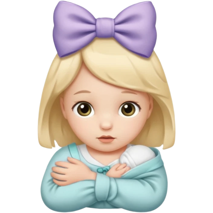 Newborn with a bow emoji