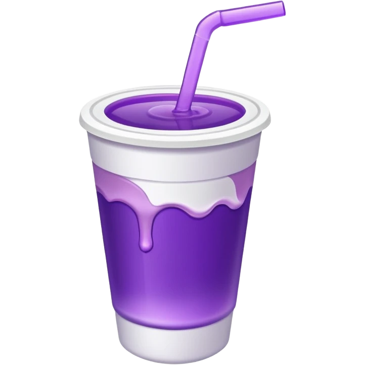 ios styrofoam cup with purple liquid inside no straw emoji