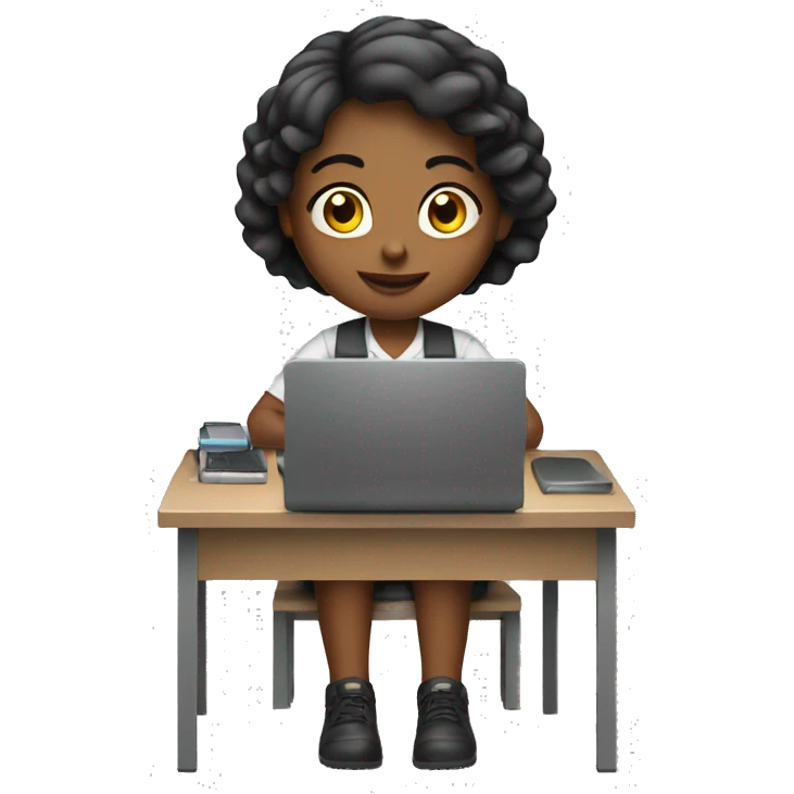 Girl working on a computer  emoji