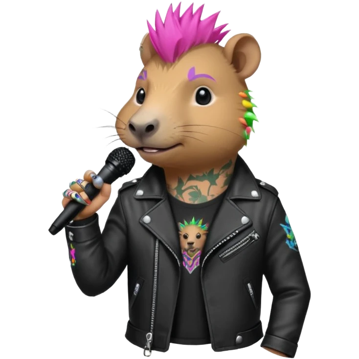Punk vocalist capybara emoji
