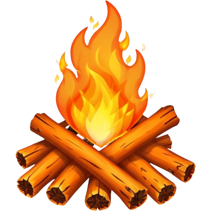 fire emoji, blazing bonfire emoji